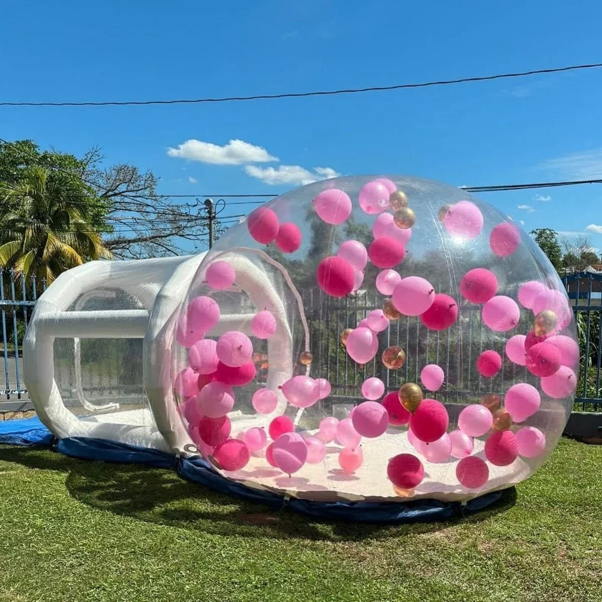 Inflatable Bubble House Commercial Grade PVC Bubble Tent Transparent Bounce House With Tunnel for Party Wedding
Inflatable Bubble House Commercial Grade PVC Bubble Tent Transparent Bounce House With Tunnel for Party Wedding