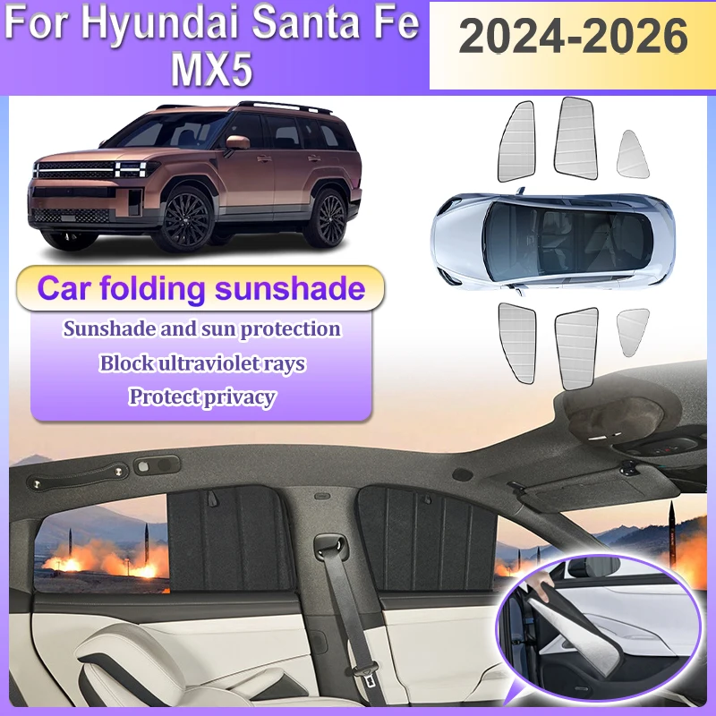 Car Foldable Sunshades For Hyundai Santa Fe 2024 Accessories MX5 2025 2026 Auto Coverage Sunshade Privacy Sun Visor Tuning Tools
Car Foldable Sunshades For Hyundai Santa Fe 2024 Accessories MX5 2025 2026 Auto Coverage Sunshade Privacy Sun Visor Tuning Tools