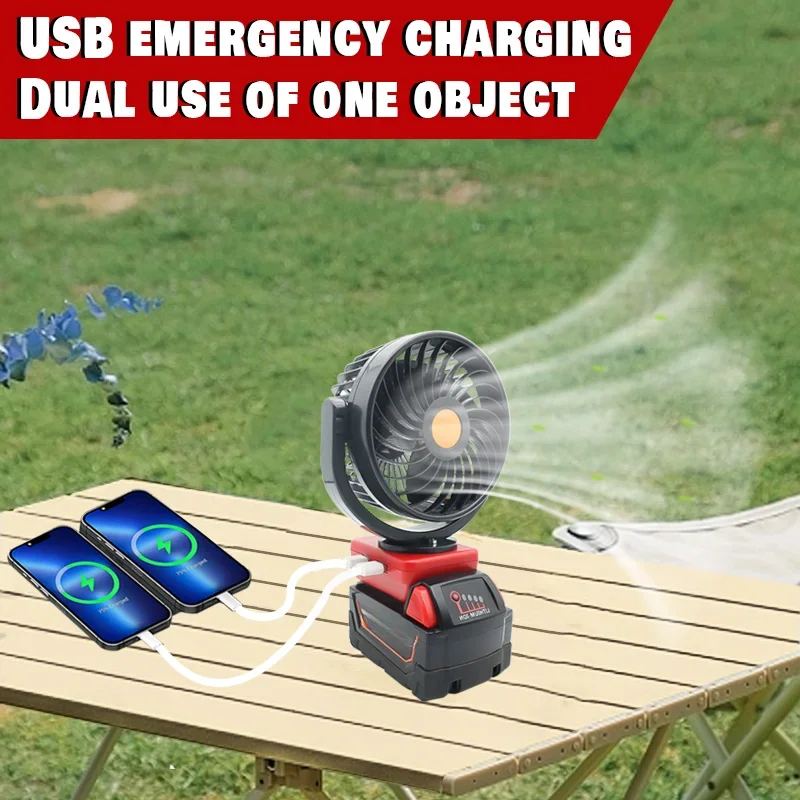 Fold Electric Fan USB Mobile Phone Charger Portable Power Bank Fast Charge For Milwaukee for M18 18V Li-ion Batteries 48-11-1835
Fold Electric Fan USB Mobile Phone Charger Portable Power Bank Fast Charge For Milwaukee for M18 18V Li-ion Batteries 48-11-1835