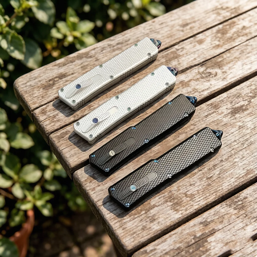 High-End EDC OTF Knife Knives Tactical Folding Knife D2 Steel CNC Aluminum Handle Outdoor Survival Pocket Tool
High-End EDC OTF Knife Knives Tactical Folding Knife D2 Steel CNC Aluminum Handle Outdoor Survival Pocket Tool