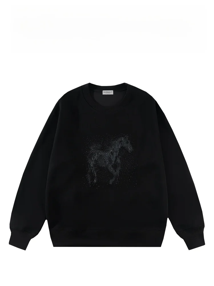 BAIRBAOLIY2026 New Luxury Rhinestone High-End Feel Trendy round Ne Casual Sweatirt ex Long Sve Cotton Polyester
BAIRBAOLIY2026 New Luxury Rhinestone High-End Feel Trendy round Ne Casual Sweatirt ex Long Sve Cotton Polyester