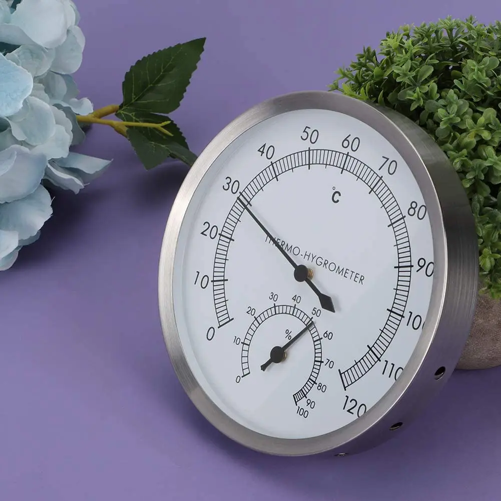 Thermometer Hygrometer Wall Hung Stainless Steel Indoor Outdoor Sauna Room Temperature Humidity
Thermometer Hygrometer Wall Hung Stainless Steel Indoor Outdoor Sauna Room Temperature Humidity