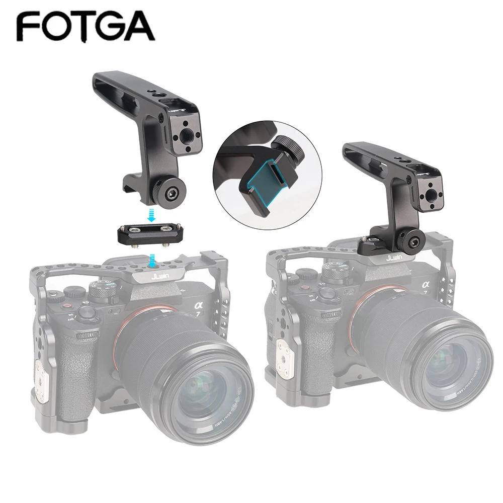 FOTGA Slide Handle for Cage Hand Grip for Sony Nikon Canon DSLR Camera With Cold Shoe for Microphone LED Light Monitor Metal Top
FOTGA Slide Handle for Cage Hand Grip for Sony Nikon Canon DSLR Camera With Cold Shoe for Microphone LED Light Monitor Metal Top