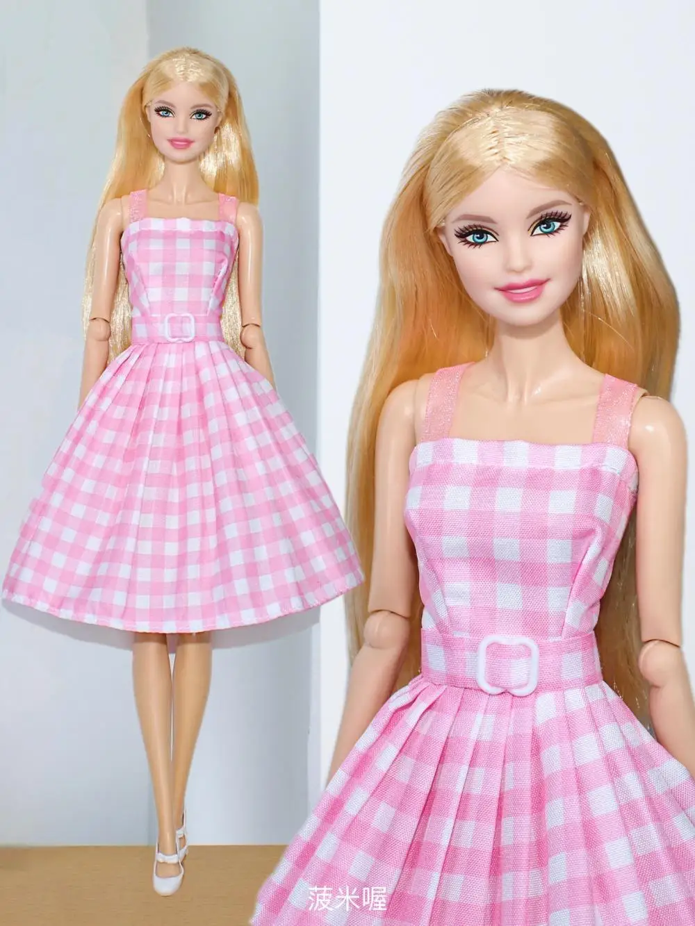 Miniso Barbie Kawaii Cute Doll Clothes Pink Grid Dress + Hat + Bangle Shoes Necklace Barbie Doll Suit Girl's Birthday Gift Toys
Miniso Barbie Kawaii Cute Doll Clothes Pink Grid Dress + Hat + Bangle Shoes Necklace Barbie Doll Suit Girl's Birthday Gift Toys