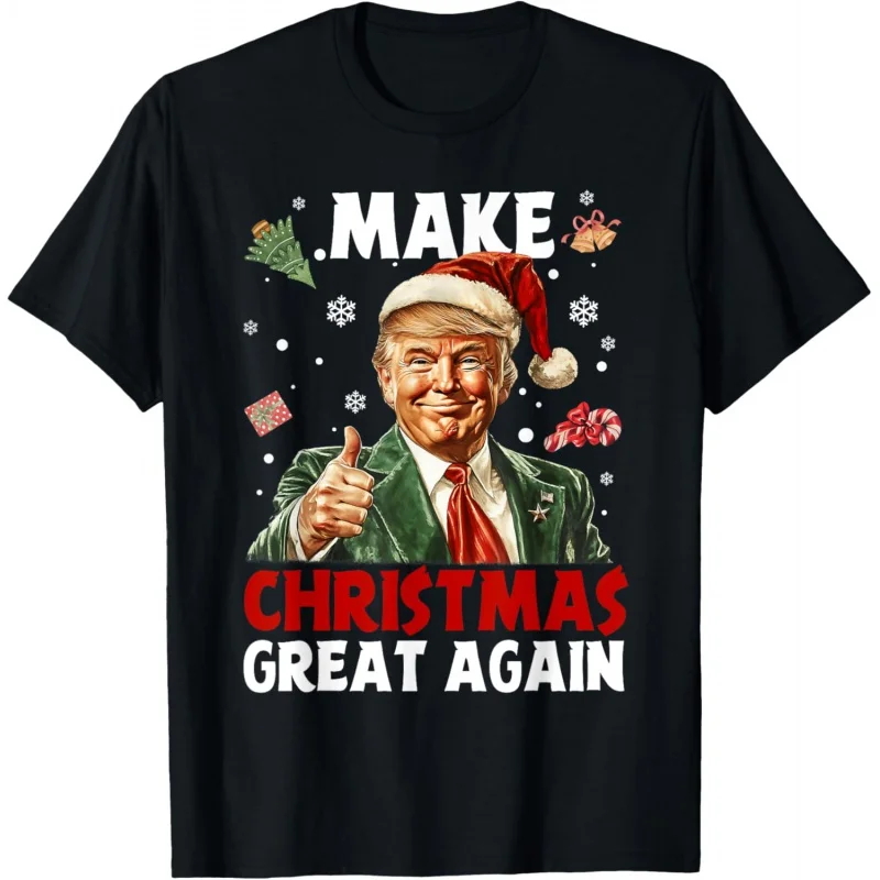 Make Christmas Great Again Santa Funny Trump Xmas Pajamas T-Shirt Loose men's and women's clothing
Make Christmas Great Again Santa Funny Trump Xmas Pajamas T-Shirt Loose men's and women's clothing