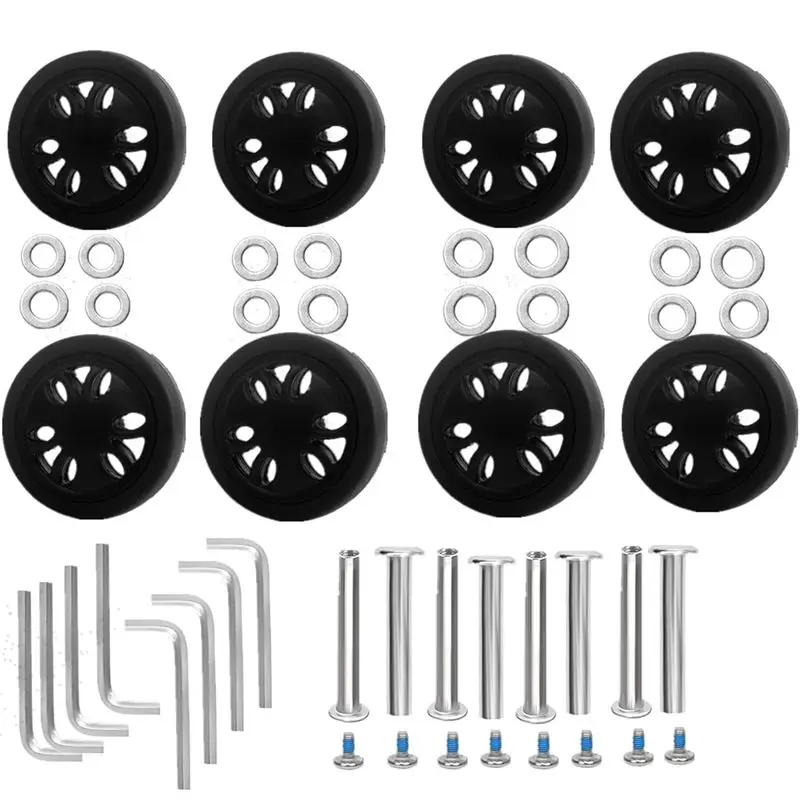 New Shown-8Pcs Luggage Wheels Replacement Kit,Dia 2In/50Mm Thick 0.47In/12Mm Resistant Rubber Mute Caster Replacement Suitcase D
New Shown-8Pcs Luggage Wheels Replacement Kit,Dia 2In/50Mm Thick 0.47In/12Mm Resistant Rubber Mute Caster Replacement Suitcase D