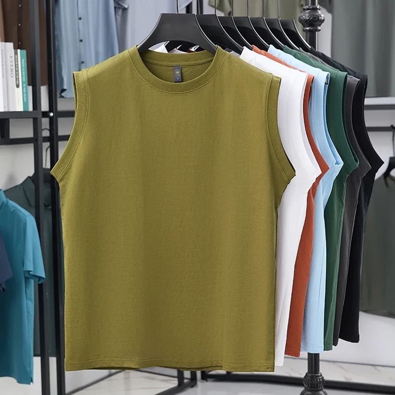 Cotton Round Neck Sports Sweatshirt, Men's Sleeveless T-shirt,Summer Solid Color Vest Vest Skin-friendly and Breathable Top
Cotton Round Neck Sports Sweatshirt, Men's Sleeveless T-shirt,Summer Solid Color Vest Vest Skin-friendly and Breathable Top