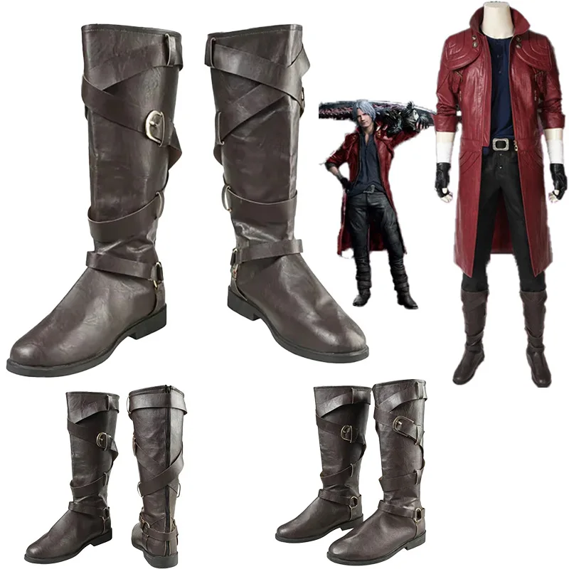 Anime Dante Cosplay Boots Men Brown Under knee Shoes Hunter Halloween Cosplay Accessories Mid Calf Pirate Shoes
Anime Dante Cosplay Boots Men Brown Under knee Shoes Hunter Halloween Cosplay Accessories Mid Calf Pirate Shoes
