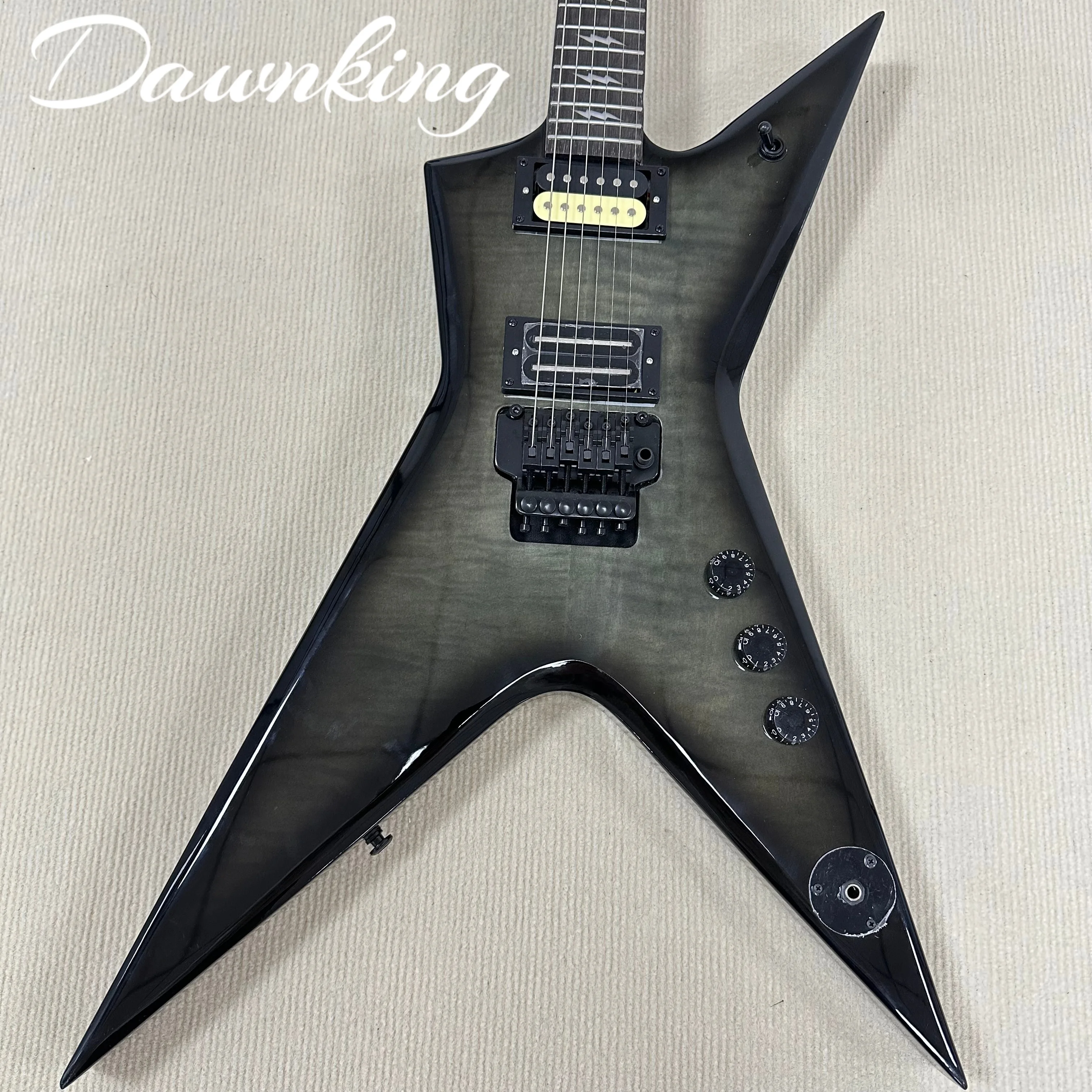 US warehouse Black Sunburst Electric Guitar Lightning Bolt Inlay FR Tremolo HH Pickups 6 String 22Frets In Stock Free Shipping
US warehouse Black Sunburst Electric Guitar Lightning Bolt Inlay FR Tremolo HH Pickups 6 String 22Frets In Stock Free Shipping