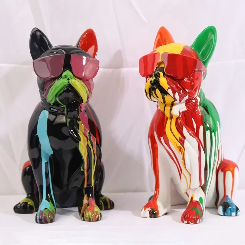 Color sunglasses Bulldog resin crafts, home decoration ornaments living room
Color sunglasses Bulldog resin crafts, home decoration ornaments living room