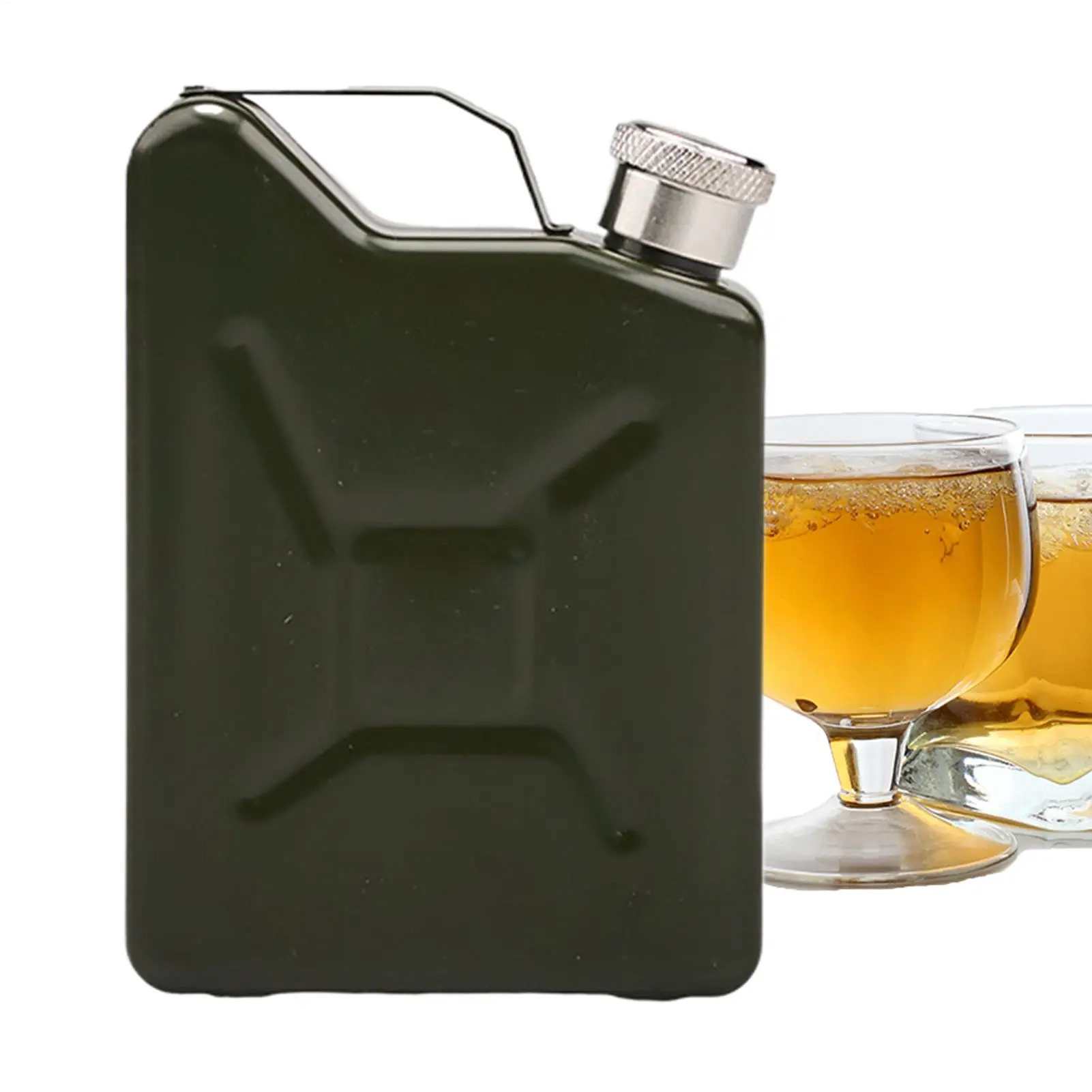 Hip Flask Metal Flask 150ml Leak-Proof Whiskey Container Stainless Steel Wine Barrel for Travel Camping Trekking Runner Outdoor
Hip Flask Metal Flask 150ml Leak-Proof Whiskey Container Stainless Steel Wine Barrel for Travel Camping Trekking Runner Outdoor