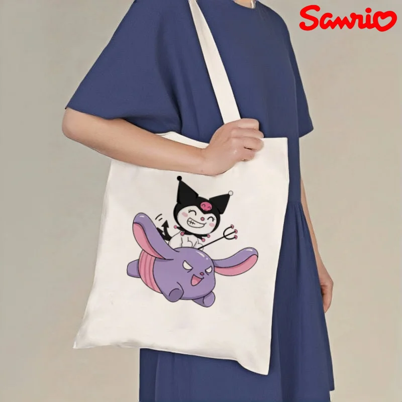 1pc Lovely Kuromi Ride Monster Pattern Double Sided Canvas Tote Bag Lightweight Eco Friendly School Travel Single Shoulder Bag
1pc Lovely Kuromi Ride Monster Pattern Double Sided Canvas Tote Bag Lightweight Eco Friendly School Travel Single Shoulder Bag