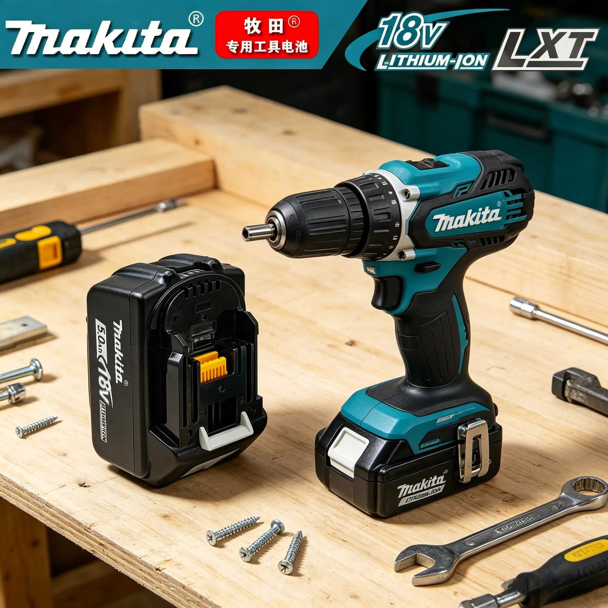 Replacement Lithium 18VBattery Makita Power battery 5000mAh Makita BL1830B BL1850B BL1850 BL1840 BL1860 BL1815
Replacement Lithium 18VBattery Makita Power battery 5000mAh Makita BL1830B BL1850B BL1850 BL1840 BL1860 BL1815