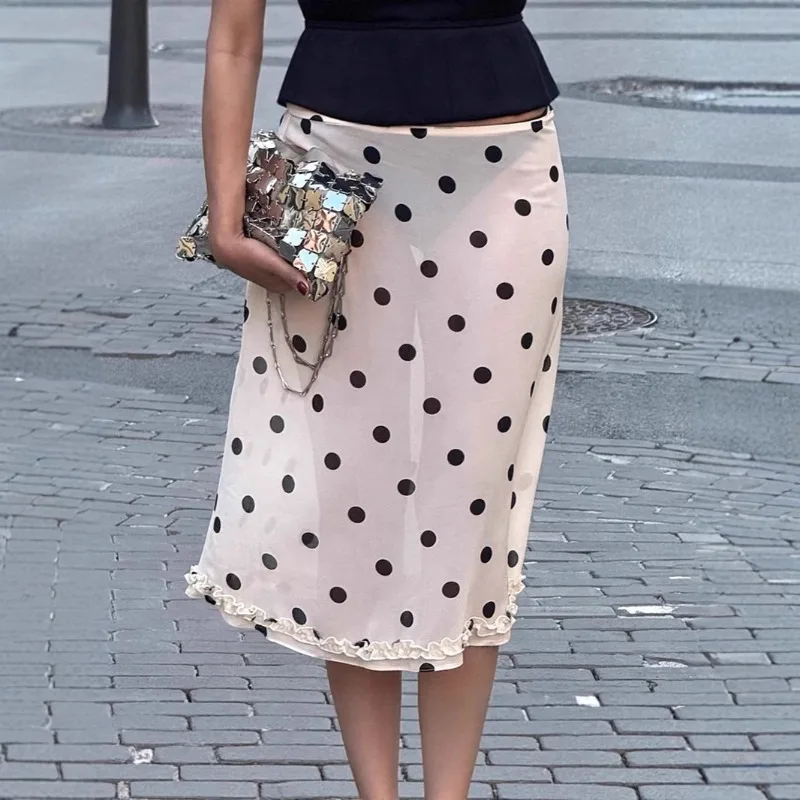 2025 Summer New Polka Dot Satin High Waisted Midi Skirt for Women with Stylish and Elegant A Line Design Suitable for Commuting
2025 Summer New Polka Dot Satin High Waisted Midi Skirt for Women with Stylish and Elegant A Line Design Suitable for Commuting