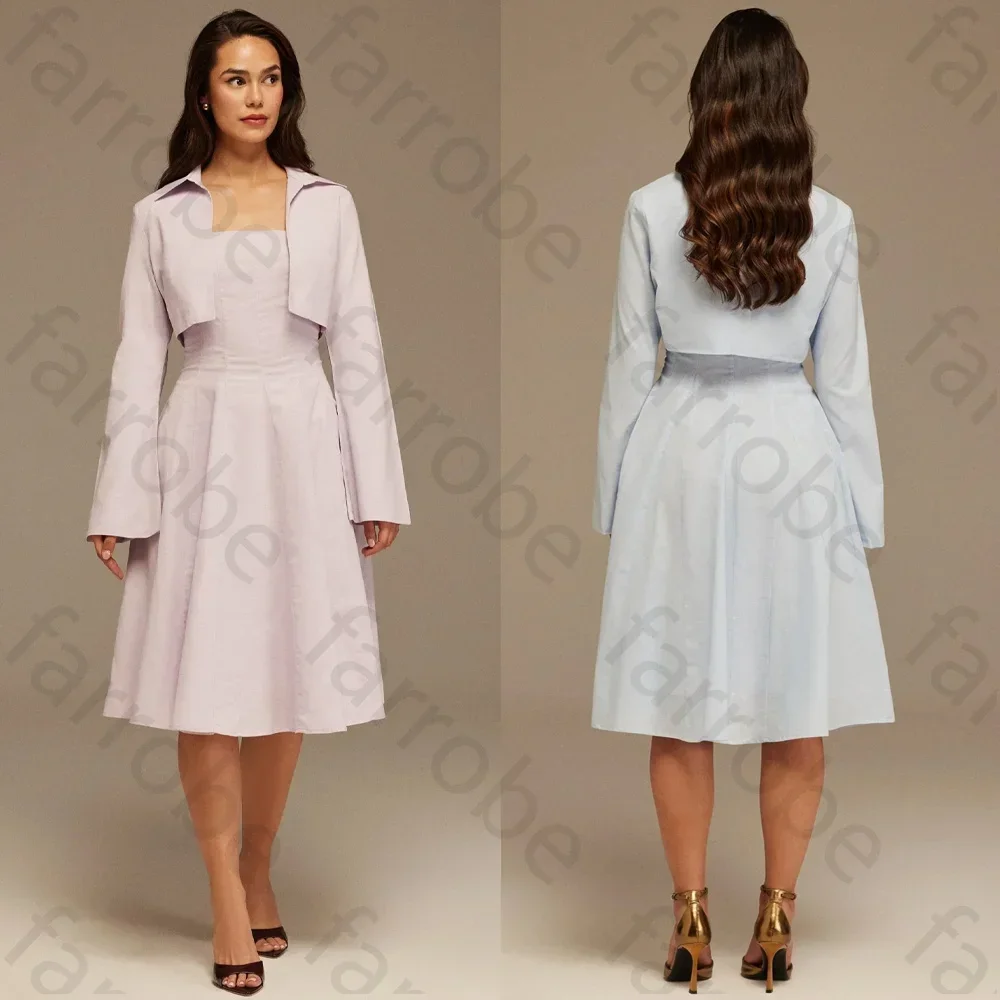 Customized Midi Dress with Short Flared Long Sleeve Jacket A-Line Evening Dresses Formal High Quality Prom Party Gowns for Women
Customized Midi Dress with Short Flared Long Sleeve Jacket A-Line Evening Dresses Formal High Quality Prom Party Gowns for Women