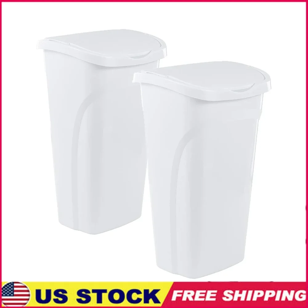 Space Efficient Kitchen Trash Can Pack of 2 Dual Swing Lid Waste Basket Narrow Spaces Odor Seal Easy Clean Plastic Bin
Space Efficient Kitchen Trash Can Pack of 2 Dual Swing Lid Waste Basket Narrow Spaces Odor Seal Easy Clean Plastic Bin