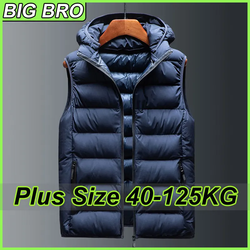 Fashion Winter Men's Cotton Vest Plus Size Hooded Padded Down Vest Male Zipper Stand Collar Solid Coat Windproof Warm Jackets 
Fashion Winter Men's Cotton Vest Plus Size Hooded Padded Down Vest Male Zipper Stand Collar Solid Coat Windproof Warm Jackets