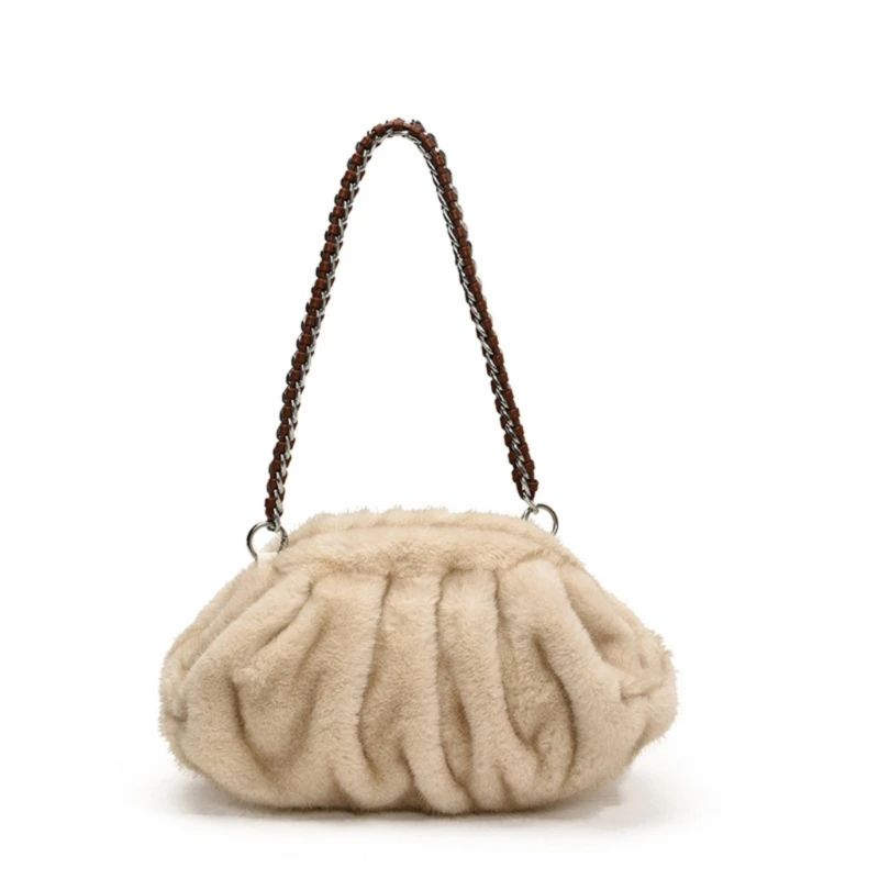 X90D Elegant Evening Bag Party Handbag Faux Furs Embellished Ruffle Detail Chain Handle Elevating Comfort and Styles
X90D Elegant Evening Bag Party Handbag Faux Furs Embellished Ruffle Detail Chain Handle Elevating Comfort and Styles