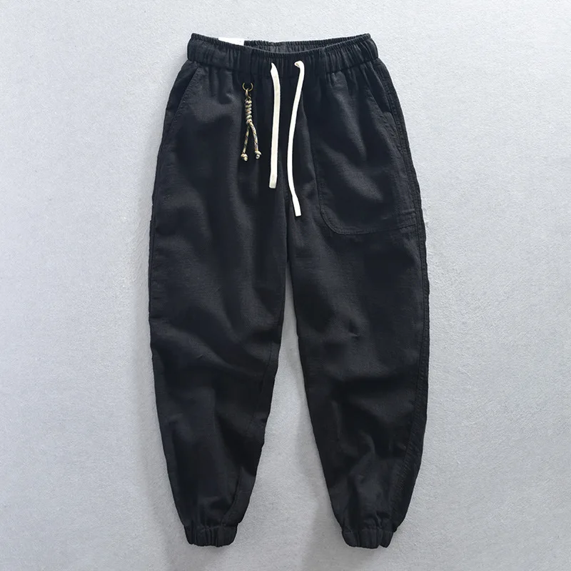 Linen Trousers For Men Casual Broeken Khaki Black White Cotton Summer Loose Jogger Jogging Work Track Mens Pants
Linen Trousers For Men Casual Broeken Khaki Black White Cotton Summer Loose Jogger Jogging Work Track Mens Pants