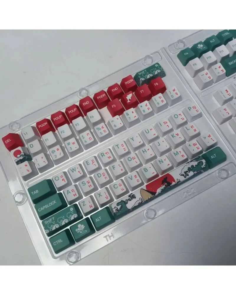 Coral Sea Theme PBT Sublimation Thai Root Character Keycaps Small Full Set Mechanical Keyboard Replacement
Coral Sea Theme PBT Sublimation Thai Root Character Keycaps Small Full Set Mechanical Keyboard Replacement
