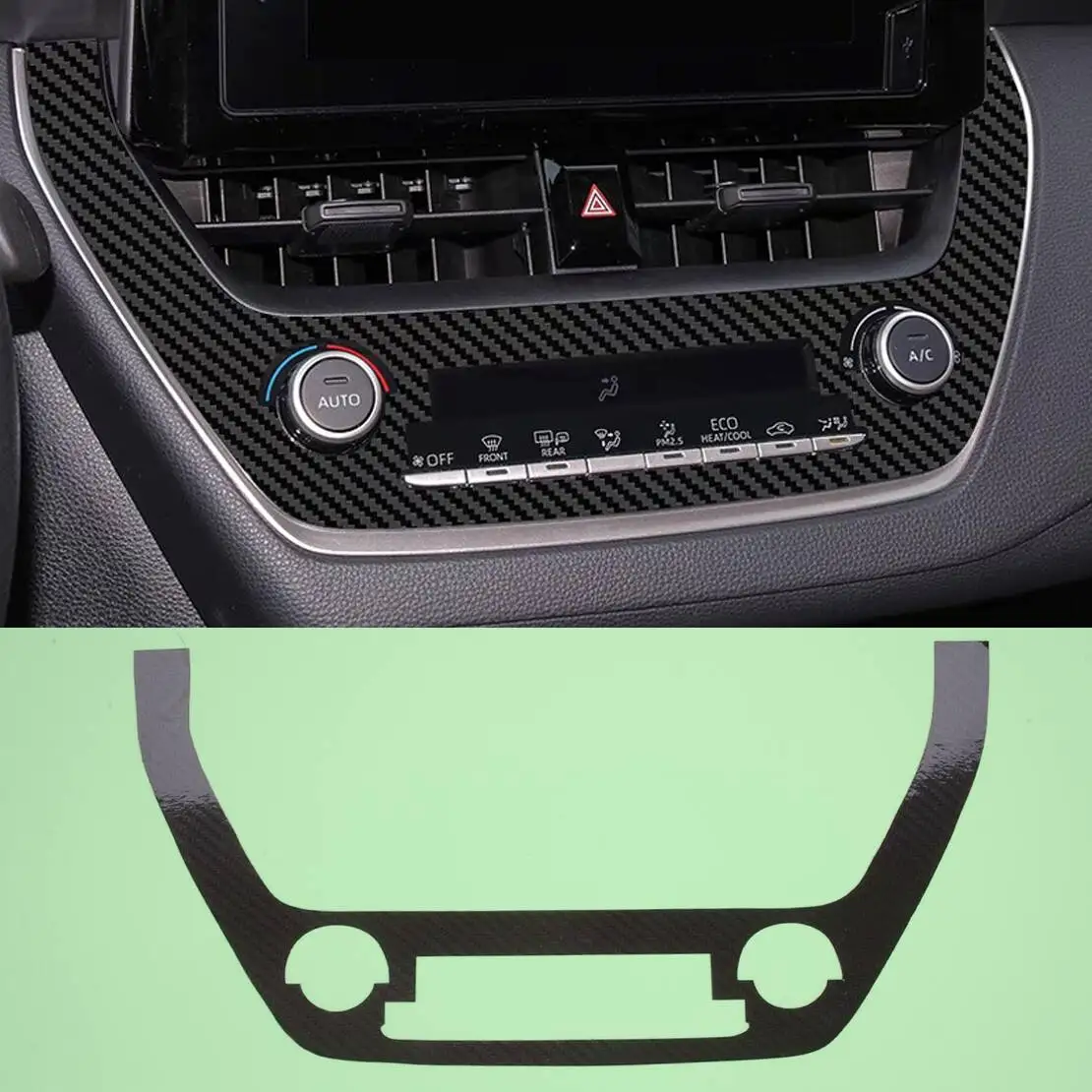 5D Car Air Conditioning Panel Control Cover Sticker Console A/C Button Trim Black Carbon Fiber Fit For Toyota Corolla 2020-2024
5D Car Air Conditioning Panel Control Cover Sticker Console A/C Button Trim Black Carbon Fiber Fit For Toyota Corolla 2020-2024