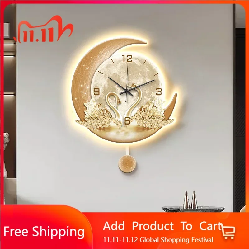 Villa Art Mural Wall Clock Digital Luxury Restaurant Nordic Wall Watch Design Silent Aesthetic Restaurant Duvar Saati Home Decor
Villa Art Mural Wall Clock Digital Luxury Restaurant Nordic Wall Watch Design Silent Aesthetic Restaurant Duvar Saati Home Decor