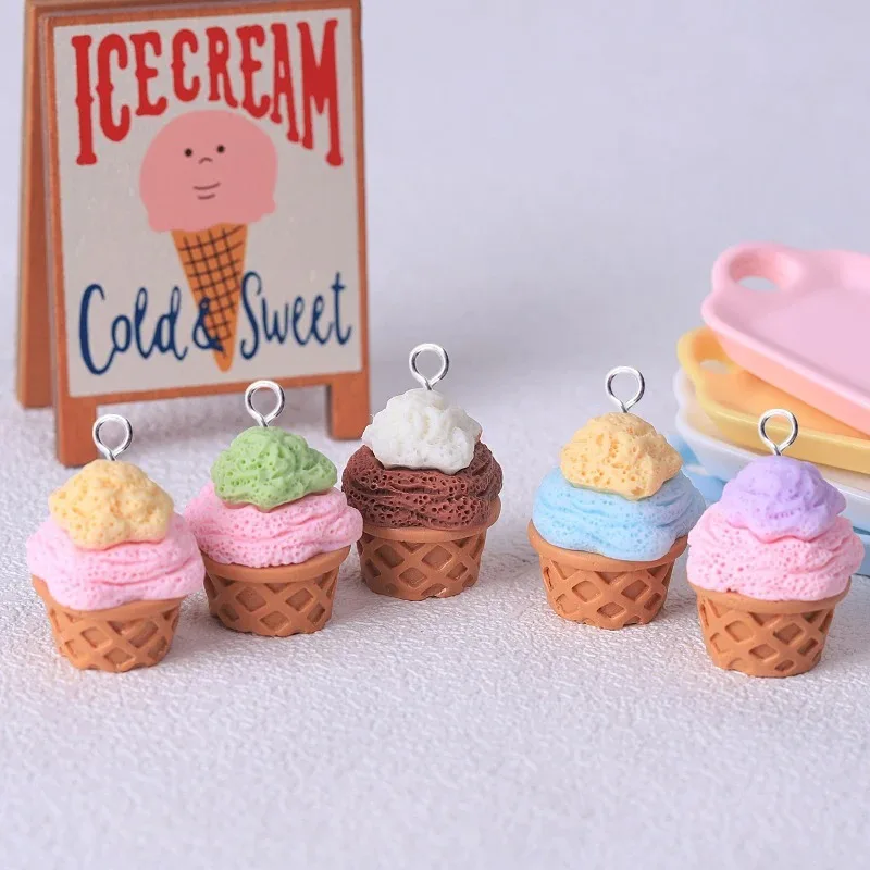 10Pcs Adorable 3D Simulated Ice Cream Cone Flatback Charms Mini Food Pendants DIY Craft Parts For Keychains Jewelry Making
10Pcs Adorable 3D Simulated Ice Cream Cone Flatback Charms Mini Food Pendants DIY Craft Parts For Keychains Jewelry Making