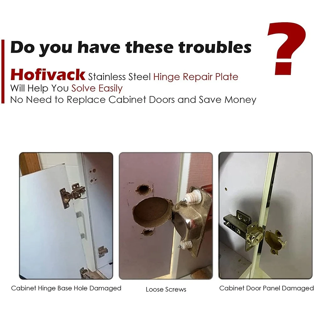 Hinge Repair Plate Kit With Hole For Cabinet, Rust Resistant Plate Repair Brackets For Kitchen Cupboard Door Furniture
Hinge Repair Plate Kit With Hole For Cabinet, Rust Resistant Plate Repair Brackets For Kitchen Cupboard Door Furniture