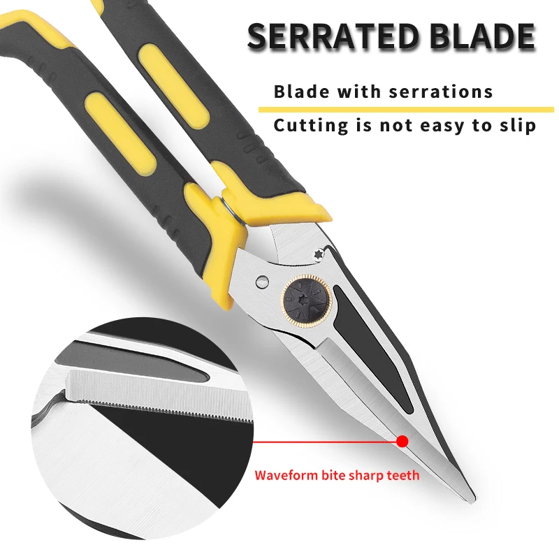 Contractor-Grade Metal Snips | Forged Steel Aviation Cutter for Roofers/Plumbers, OSHA-Compliant Anti-Slip & Rust-Free Design
Contractor-Grade Metal Snips | Forged Steel Aviation Cutter for Roofers/Plumbers, OSHA-Compliant Anti-Slip & Rust-Free Design