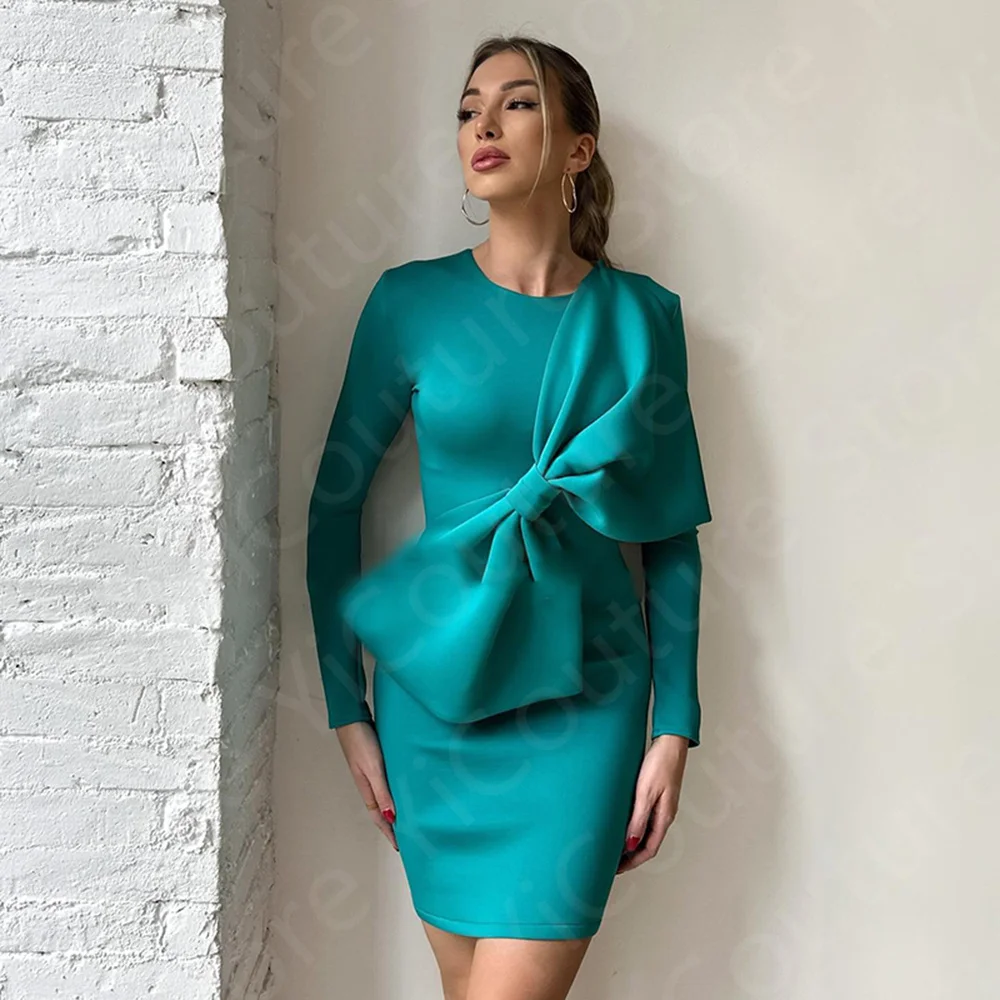 Modern Simple Blue Prom Gown Short Evening Dress Long Sleeves Birthday Party Dress Mini Length Round Neck Robe de Soiree 2024
Modern Simple Blue Prom Gown Short Evening Dress Long Sleeves Birthday Party Dress Mini Length Round Neck Robe de Soiree 2024