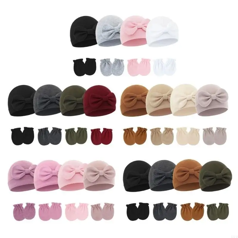 Baby Bowknot Hat Windproof Infant Bonnet Caps Newborns Bonnet with Matching Anti-scratch Gloves for 0-6M Boys Girls
Baby Bowknot Hat Windproof Infant Bonnet Caps Newborns Bonnet with Matching Anti-scratch Gloves for 0-6M Boys Girls