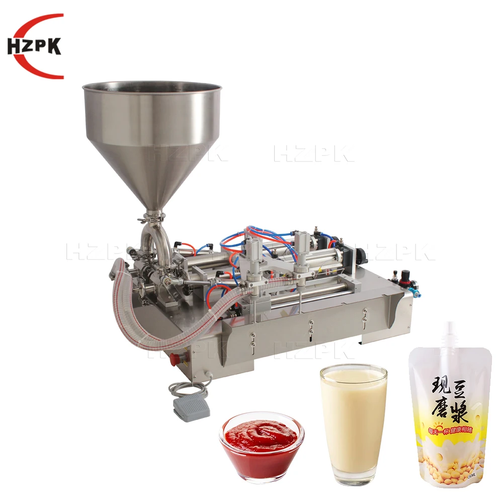 HZPK Small 2 Head Semi-automatic Tomato Sauce Milk Beverage Spout Bag Packing Piston Paste Liquid Filling Machine
HZPK Small 2 Head Semi-automatic Tomato Sauce Milk Beverage Spout Bag Packing Piston Paste Liquid Filling Machine