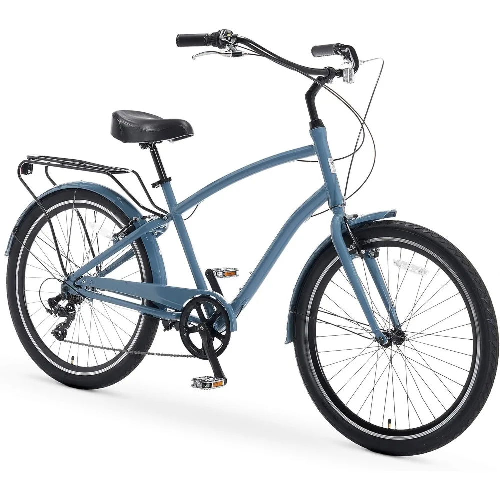 New Men's Hybrid Cruiser Bike, 1/3/7/21 Speed Step-Through Hybrid Cruiser Bicycle, 26 Inch Wheels
New Men's Hybrid Cruiser Bike, 1/3/7/21 Speed Step-Through Hybrid Cruiser Bicycle, 26 Inch Wheels
