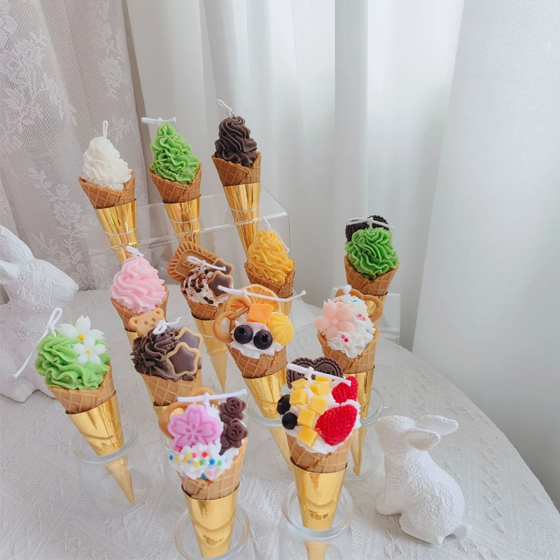 Simulation Cone Ice Cream Scented Candle Soy Wax Fragrance Birthday Gift Handmade Aromatherapy Candles Decoration Ornaments
Simulation Cone Ice Cream Scented Candle Soy Wax Fragrance Birthday Gift Handmade Aromatherapy Candles Decoration Ornaments