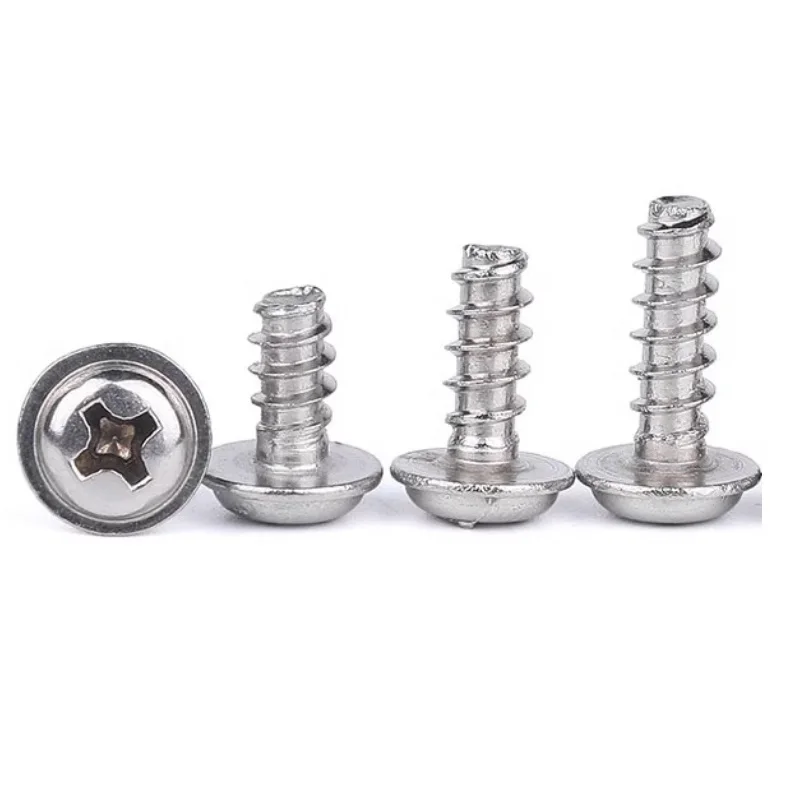 304 stainless steel round head with meson self-tapping screws M1.7 M2 M2.3 M3 M4*4 5 6 7 8 10 12 14 16 18 20 25 30 
304 stainless steel round head with meson self-tapping screws M1.7 M2 M2.3 M3 M4*4 5 6 7 8 10 12 14 16 18 20 25 30