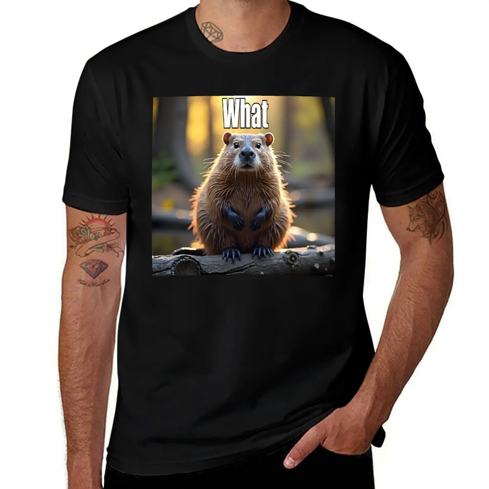 Beaver Said What T-Shirt T-shirts man cotton graphic tees animal prinfor boys plain men clothings
Beaver Said What T-Shirt T-shirts man cotton graphic tees animal prinfor boys plain men clothings