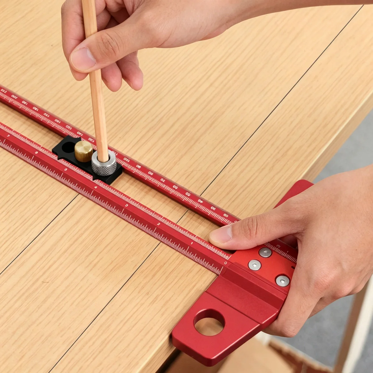 500mm Aluminum T-Square Scribe, Adjustable Hollow Drilling Positioning Jig, Woodworking Marking Gauge & Layout Ruler
500mm Aluminum T-Square Scribe, Adjustable Hollow Drilling Positioning Jig, Woodworking Marking Gauge & Layout Ruler