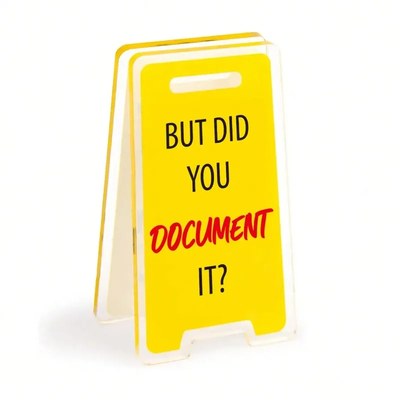 Funny Cute Office Desk Sign "But Did You Document It" Acrylic Humorous Workspace Decoration Acrylic Desktop Note Clip Giftable
Funny Cute Office Desk Sign "But Did You Document It" Acrylic Humorous Workspace Decoration Acrylic Desktop Note Clip Giftable