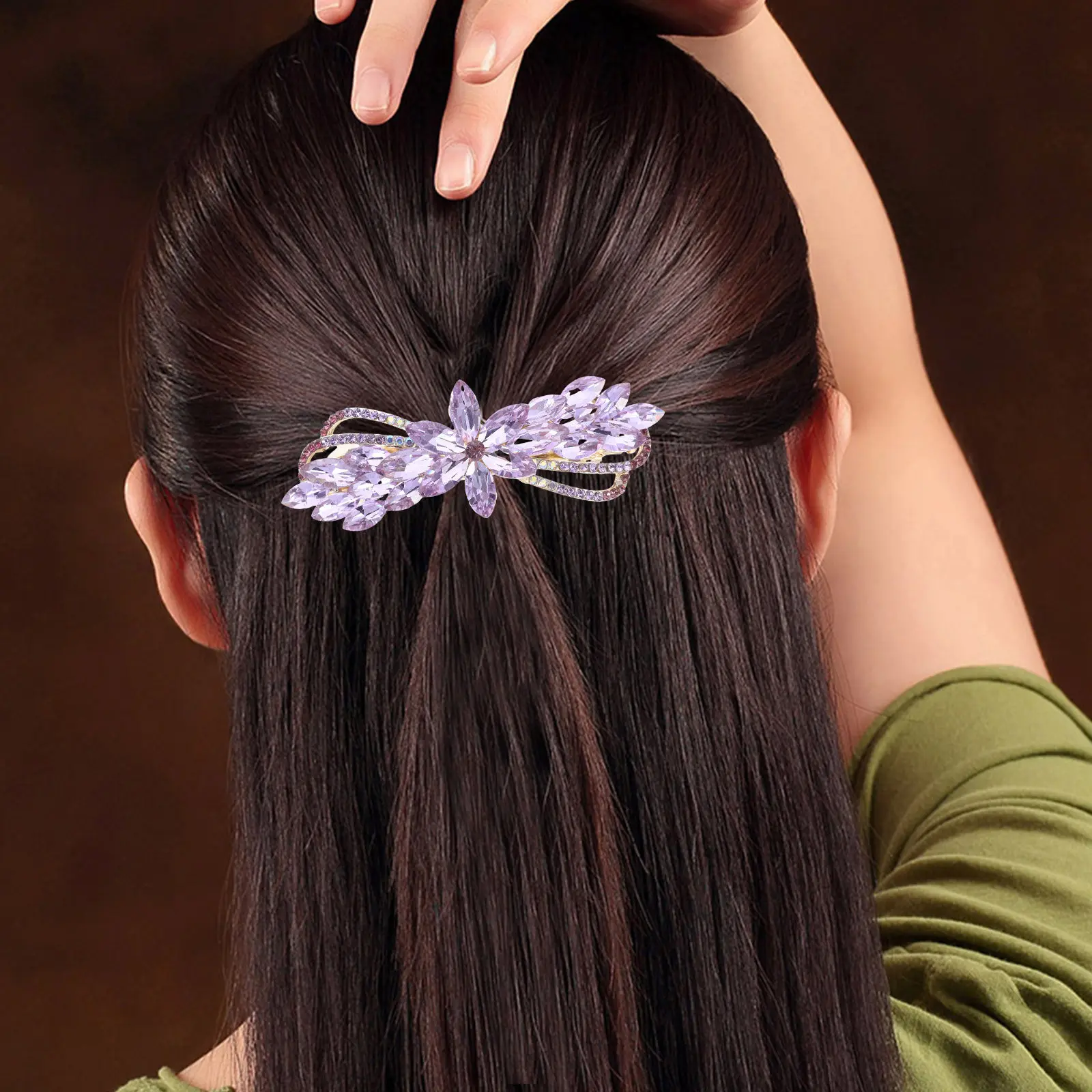 Spring Rhinestone Water Drill Hair Clip Women Metal Hairpin Lightweight Hair Accessories for Women Spring Hairpin
Spring Rhinestone Water Drill Hair Clip Women Metal Hairpin Lightweight Hair Accessories for Women Spring Hairpin