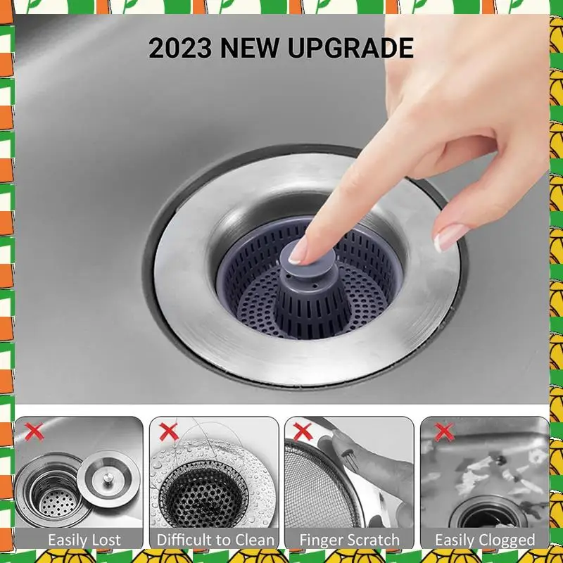 Stainless Steel Kitchen Sink Drain Strainer And Stopper Combo Press Type Sink Seal Filter Plug Easy Install
Stainless Steel Kitchen Sink Drain Strainer And Stopper Combo Press Type Sink Seal Filter Plug Easy Install