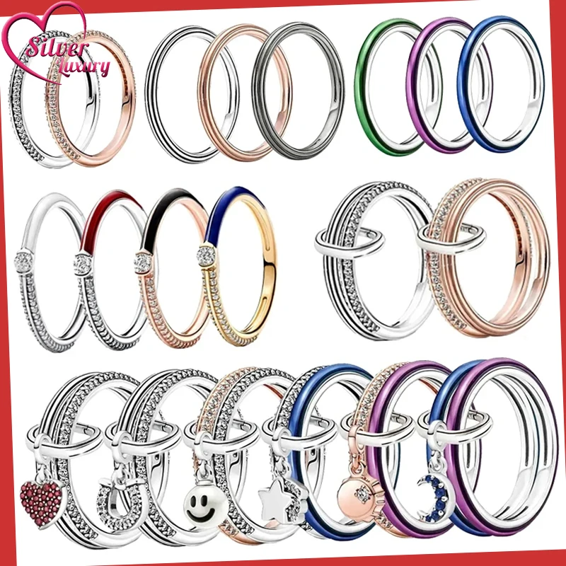 New 100% S925 Silver Lucky Bottle Cap Happy Smiling Face Peach Heart Women's Logo Combination Ring Women's Fashion DIY Jewelry
New 100% S925 Silver Lucky Bottle Cap Happy Smiling Face Peach Heart Women's Logo Combination Ring Women's Fashion DIY Jewelry