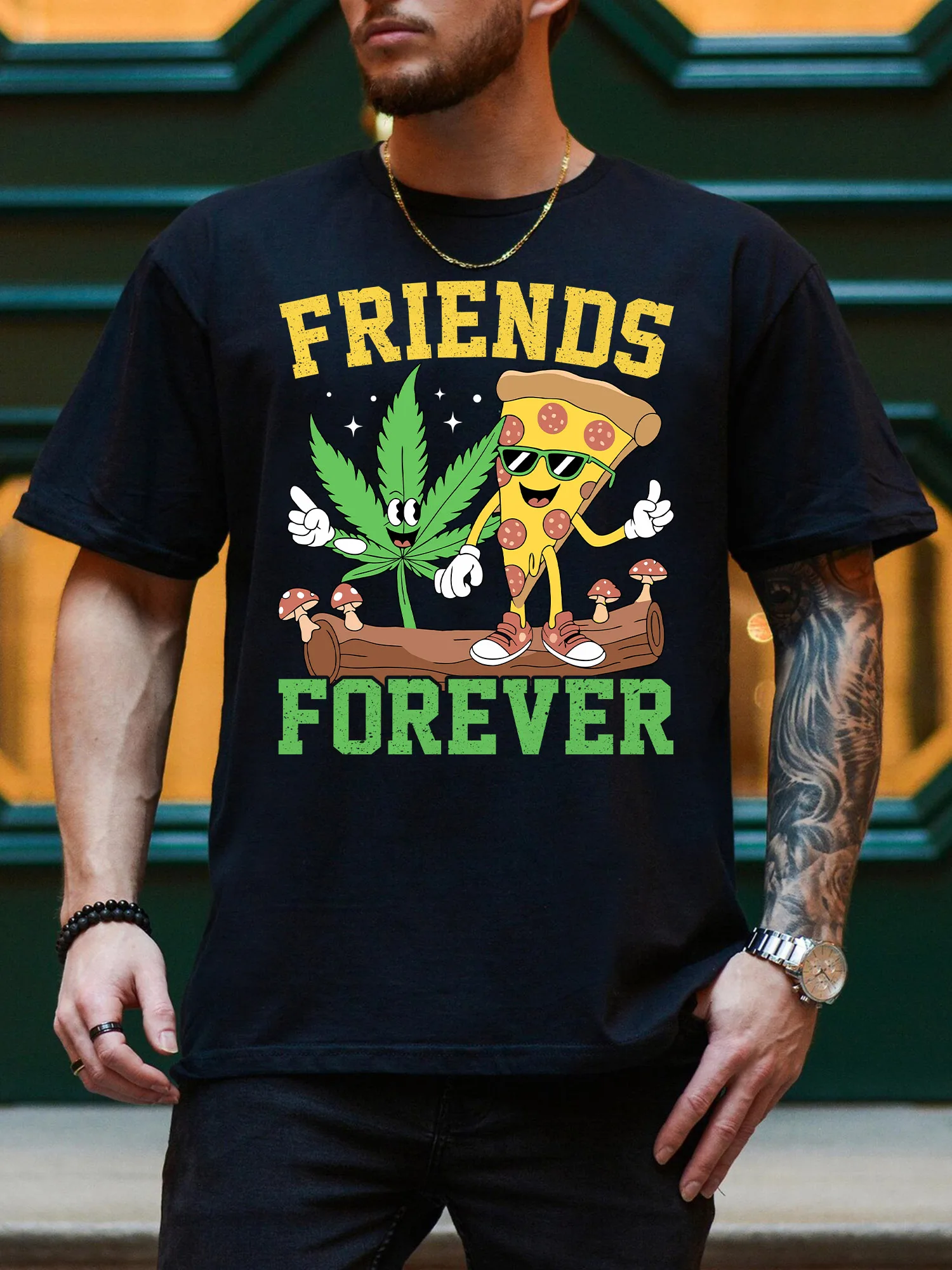 Мужская повседневная футболка Friends Forever — мужские футболки с круглым вырезом с короткими рукавами, черная футболка из чистого хлопка
Мужская повседневная футболка Friends Forever — мужские футболки с круглым вырезом с короткими рукавами, черная футболка из чистого хлопка