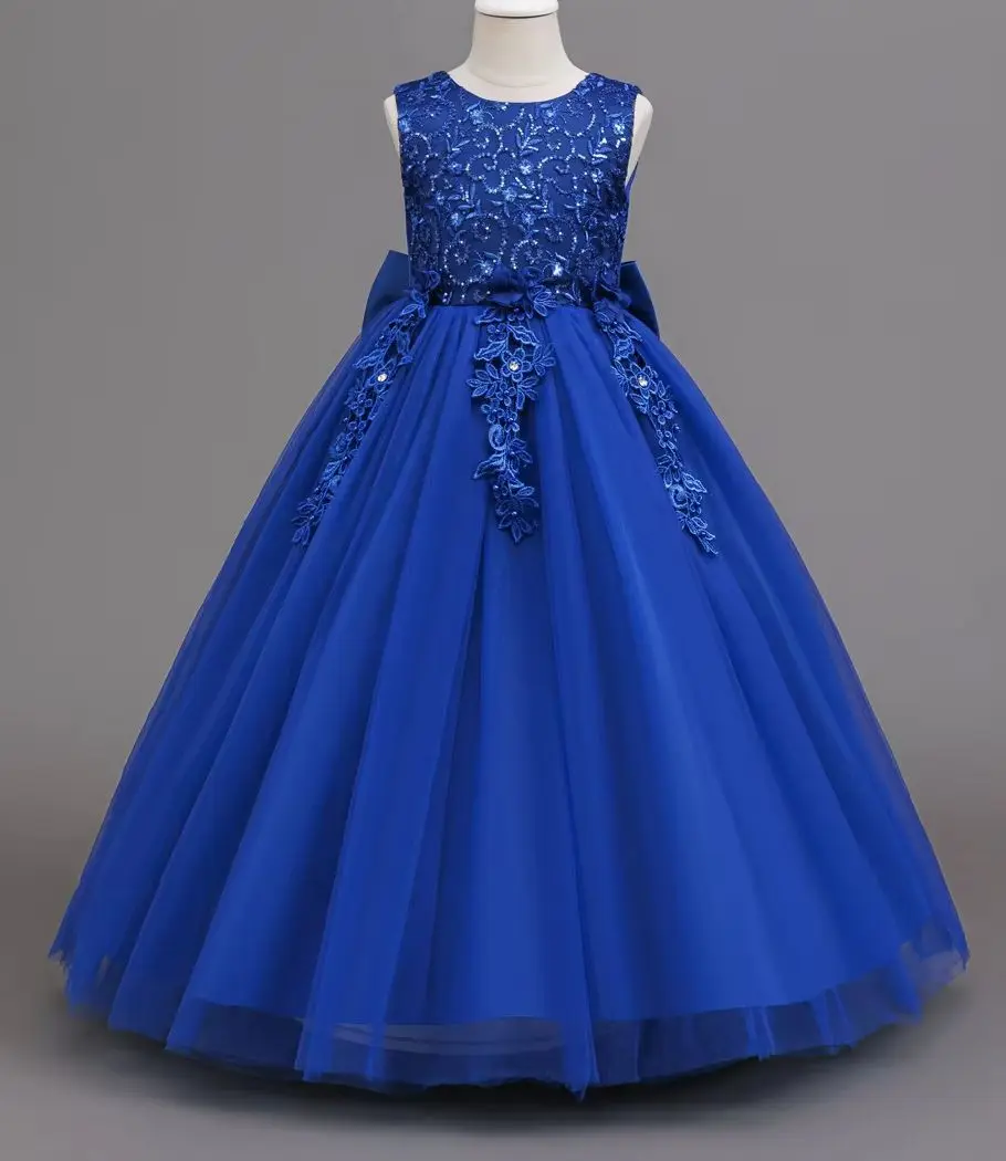 Flower Girl Bridesmaid Dresses Sequins Children Elegant Party Dress Girls' White Clothes Gown
Flower Girl Bridesmaid Dresses Sequins Children Elegant Party Dress Girls' White Clothes Gown