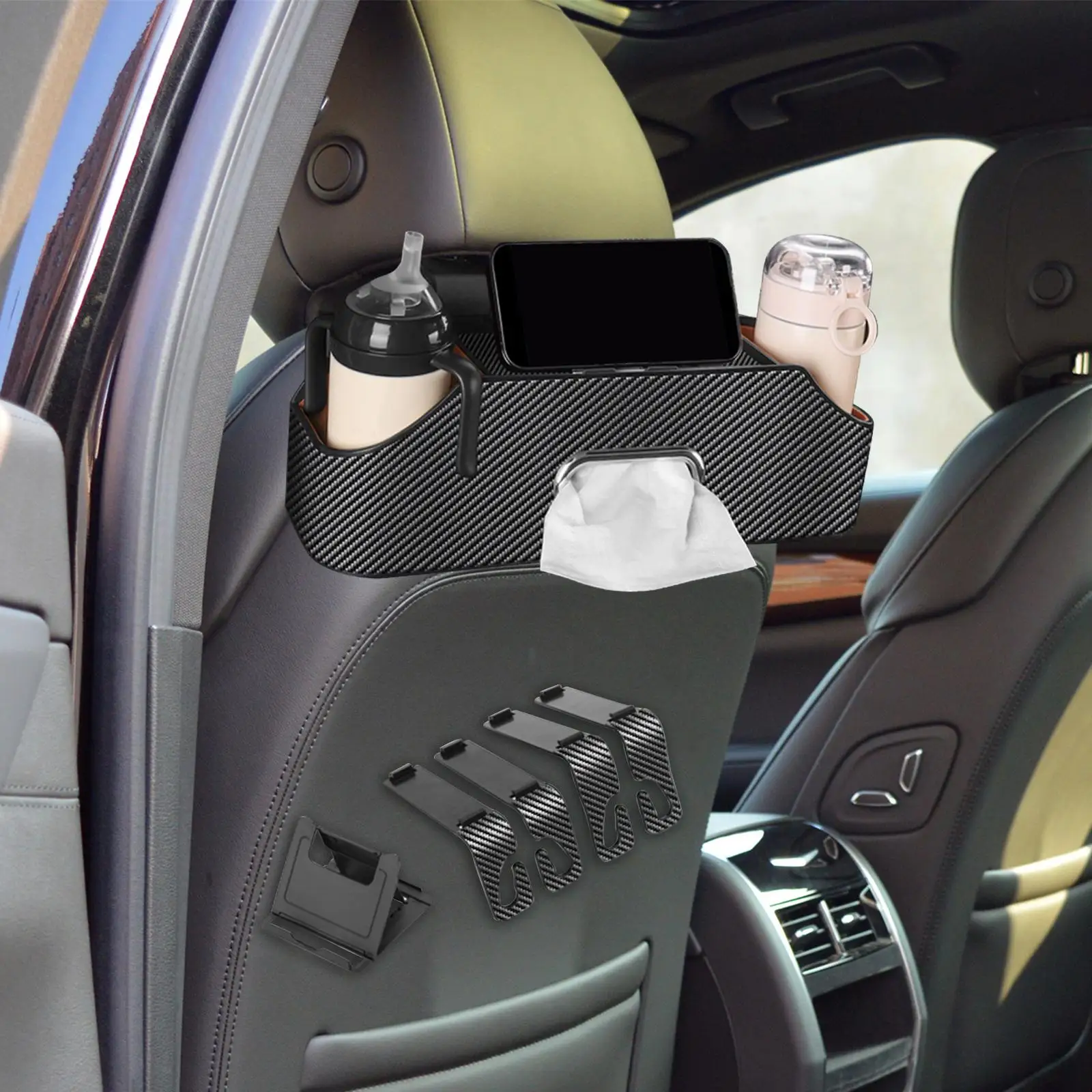 Vehicle Seat Back Storage Box Backseat Organizer Pocket Partition Design Durable
Vehicle Seat Back Storage Box Backseat Organizer Pocket Partition Design Durable