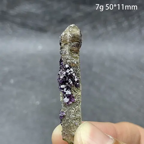 Natural Purple Fluorite With Smoky Quartz Symbiosis Mineral Specimen Stones And Crystals Healing Grystals Quartz Home decoration