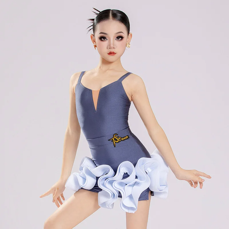 French Latin Dance Costume Backless Sleeveless Dancing Bodysuit and Ruffles Skirts Children's and Girls Dancewear
French Latin Dance Costume Backless Sleeveless Dancing Bodysuit and Ruffles Skirts Children's and Girls Dancewear