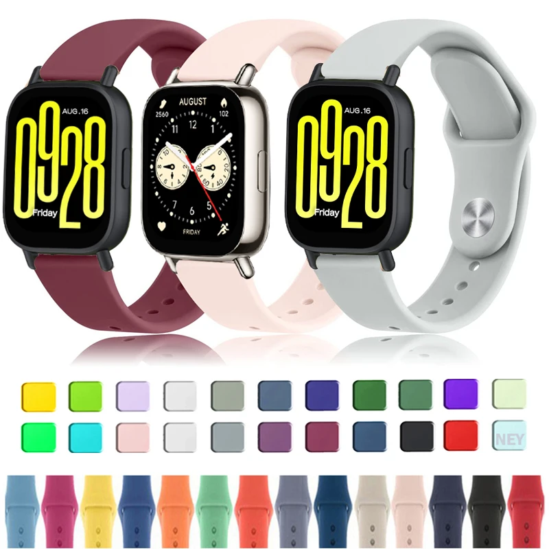 Силиконовый ремешок для Redmi Watch 5 Active/watch5 Lite, сменные спортивные ремешки Correa для Xiaomi Watch S4, 20 мм 22 мм, ремешок для часов
Силиконовый ремешок для Redmi Watch 5 Active/watch5 Lite, сменные спортивные ремешки Correa для Xiaomi Watch S4, 20 мм 22 мм, ремешок для часов