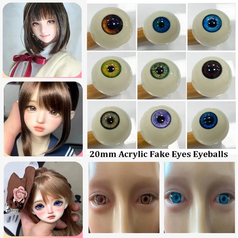 1pair 20mm Acrylic Fake Eyes Eyeballs with 3 Dimensional Fitting Eye 10 Styles Silicone Doll Simulation Eyeballs
1pair 20mm Acrylic Fake Eyes Eyeballs with 3 Dimensional Fitting Eye 10 Styles Silicone Doll Simulation Eyeballs