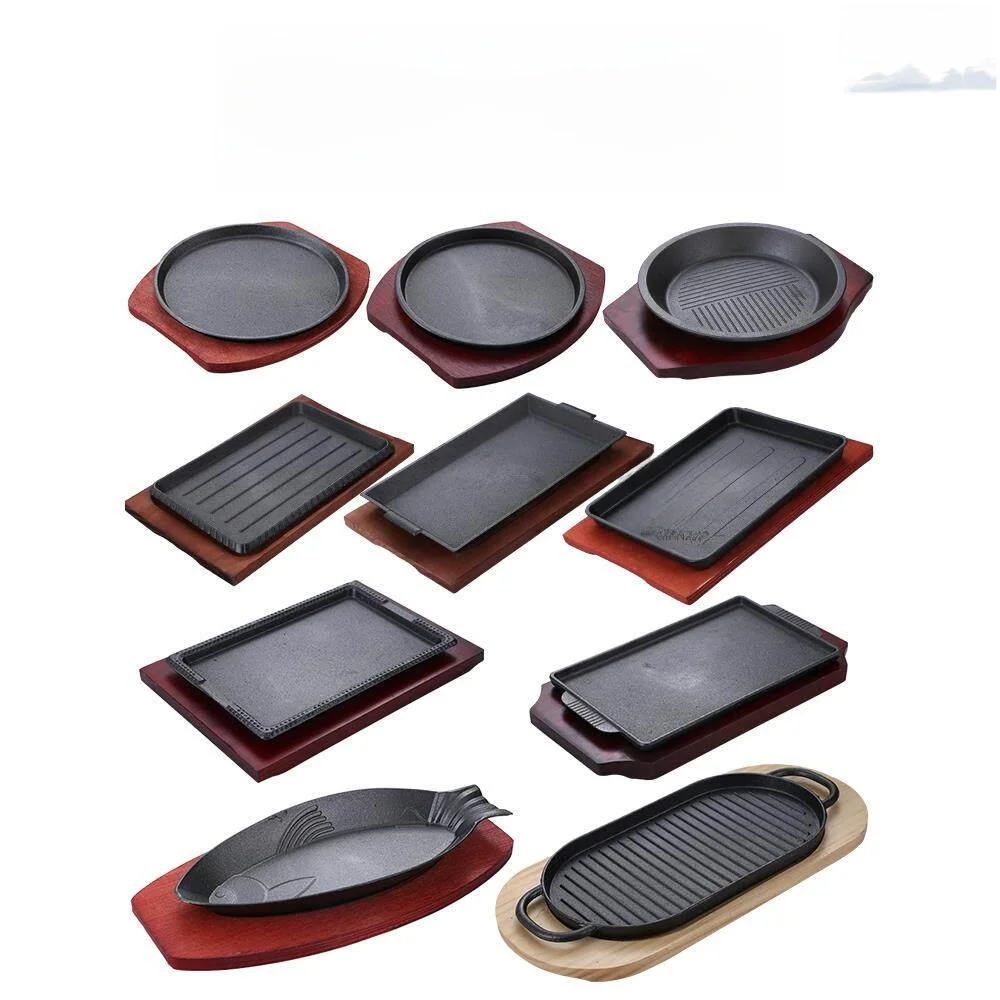 Commercial Grade Cast Iron BBQ Plate Rectangular Steak Dish Fish Roasting Pan for Home Gas Stove Restaurant Outdoor Cooking
Commercial Grade Cast Iron BBQ Plate Rectangular Steak Dish Fish Roasting Pan for Home Gas Stove Restaurant Outdoor Cooking