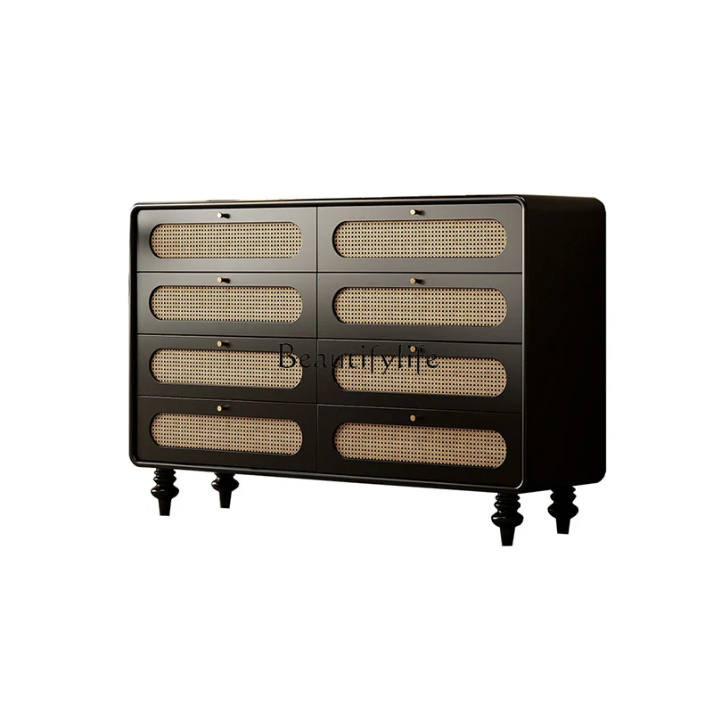 French chest cabinet solid wood rattan dining side cabinet small apartment medium ancient style chest
French chest cabinet solid wood rattan dining side cabinet small apartment medium ancient style chest